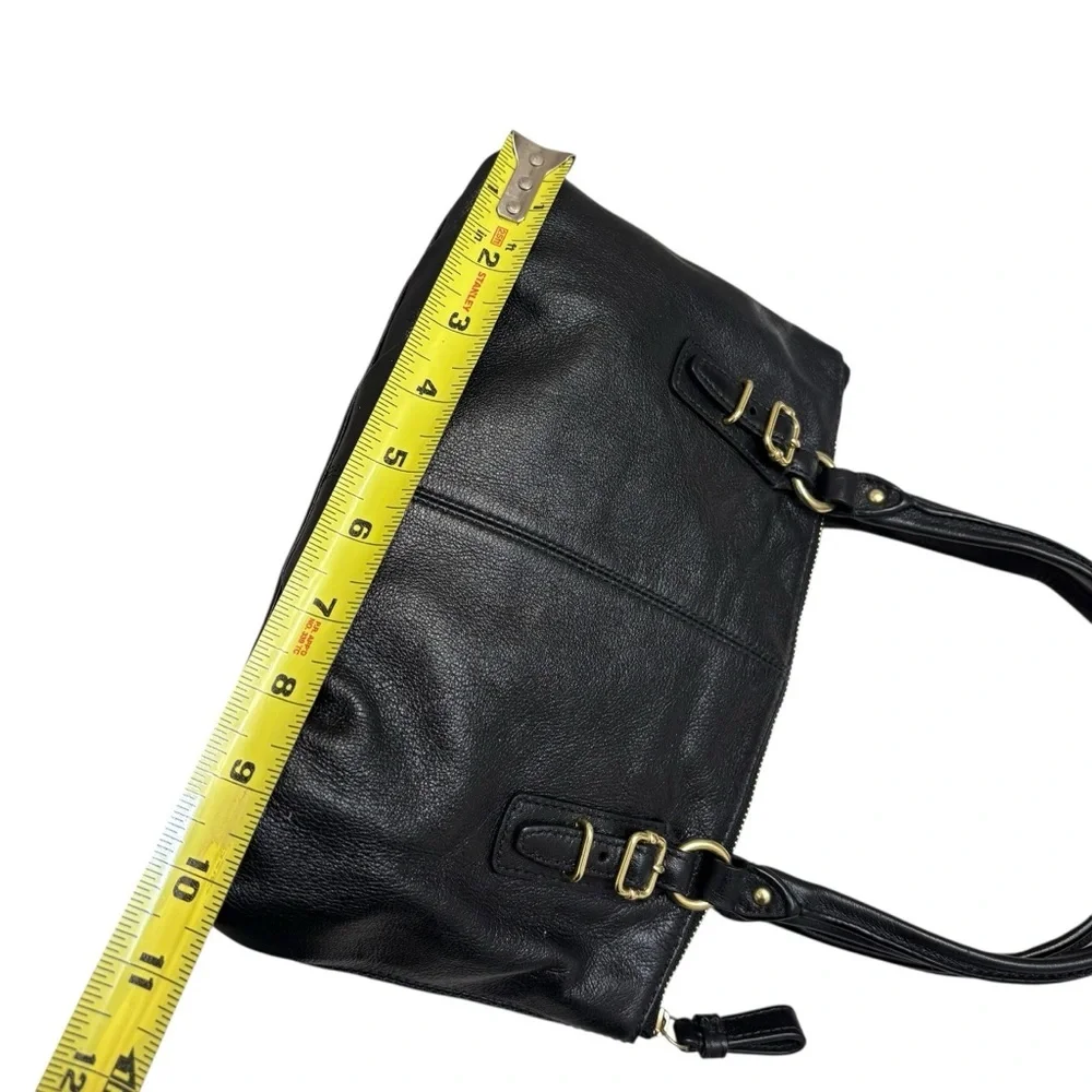 Coach black leather small Madison satchel